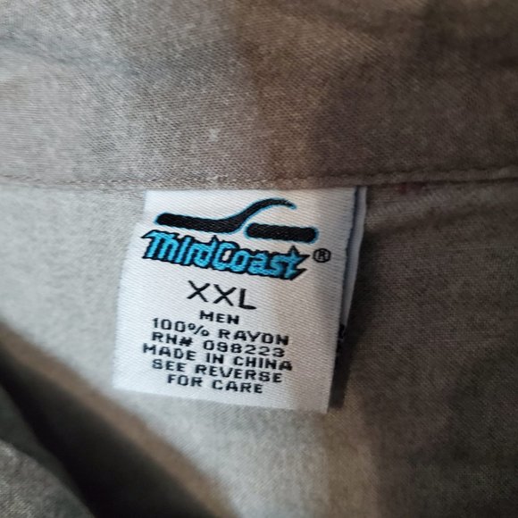 Third Coast Vintage Hawaiian Shirt with Palm Trees, XXL - Picture 2 of 3